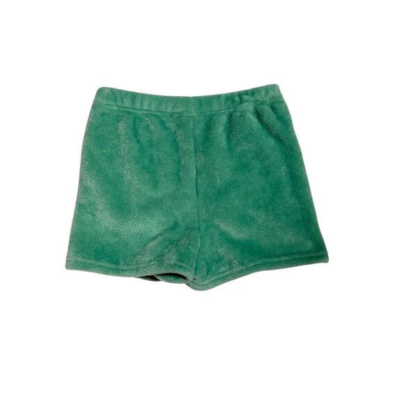 Disney Winnie The Pooh Green Fleece Sleep Shorts Womens Small Plush Embroidered - Picture 3 of 5